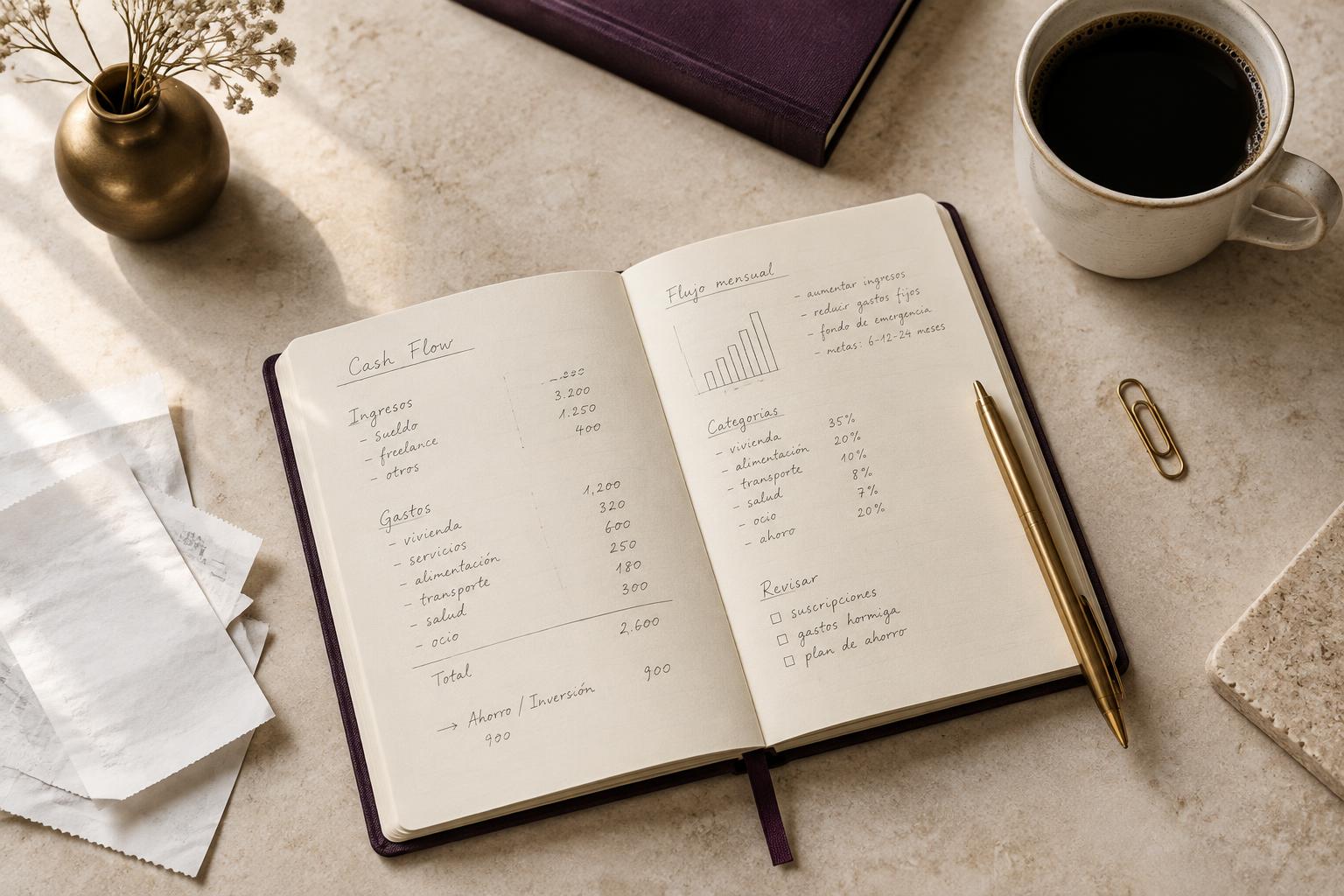 Cuaderno de trabajo y planificación financiera